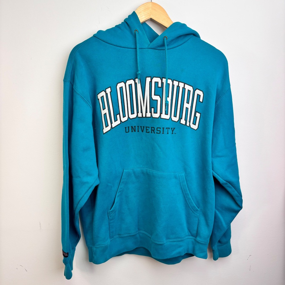 Bloomsburg University JanSport Teal Hoodie Medium College Collegiate Sweatshirt